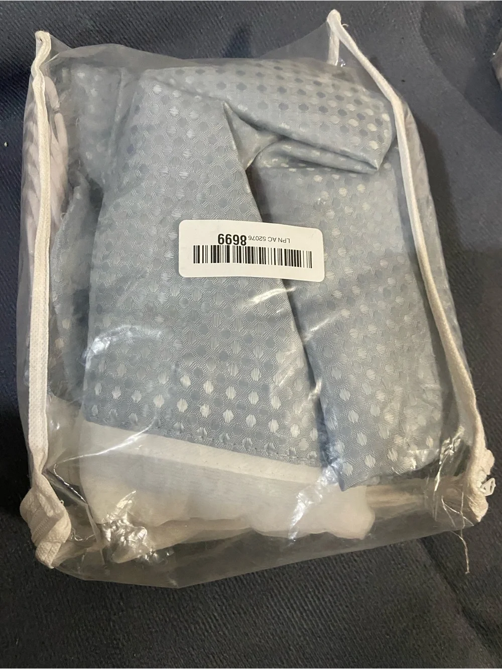 EUTXL 256GSM Two Layers  No Hook Waffle Shower Curtain, Light Blue 72 X 74”